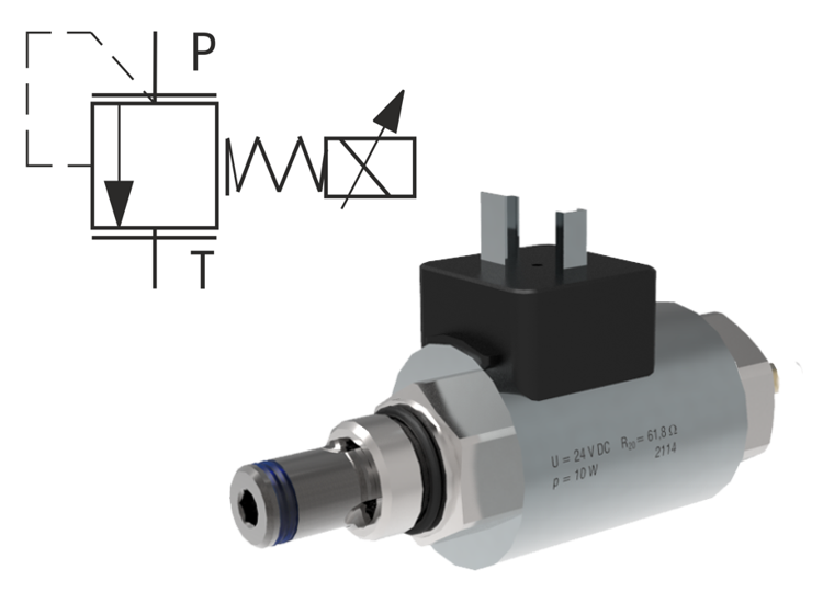 Proportional Pressure Control Valves, Relief, Direct Acting